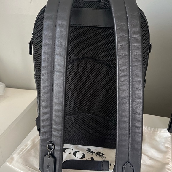 Coach Signature Black and Gray Backpack - Picture 8 of 11